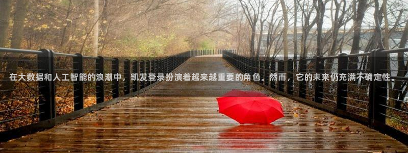 凯发k8app：在大数据和人工智能的浪潮中，凯发登录扮演着越来越重要的角色。然而，它的未来仍充满不确定性。