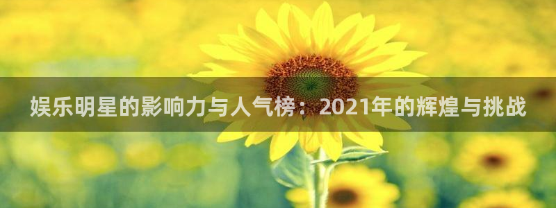 k8凯发.ccm官网版：娱乐明星的影响力与人气榜：2021年的辉煌与挑战