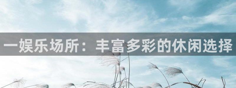 凯发物流在哪里：一娱乐场所：丰富多彩的休闲选择